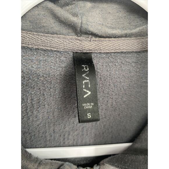 RVCA Mens Long Sleeve with Front Pockets Full Zip Hoodie Jacket Gray Size S - Picture 4 of 10